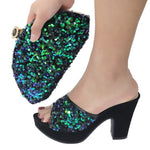 Shinning Crystal Lady Shoes & Bag