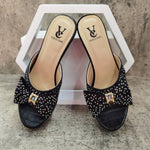 Rhinestones Ladies shoes with Heels Slip